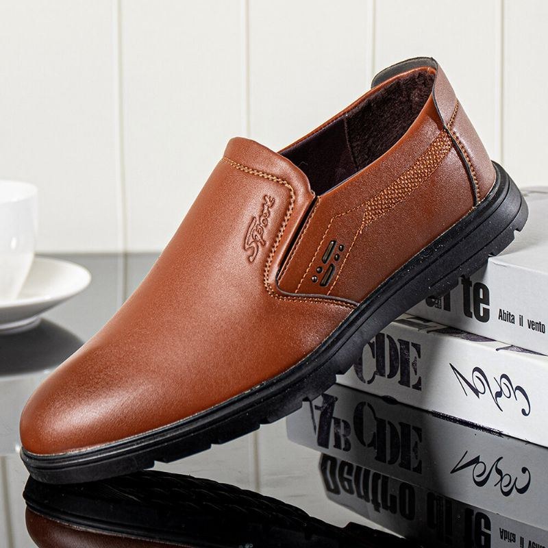 Herre Slip-on Letvægts Skridsikker Blød Comfy Business Casual Dress Sko