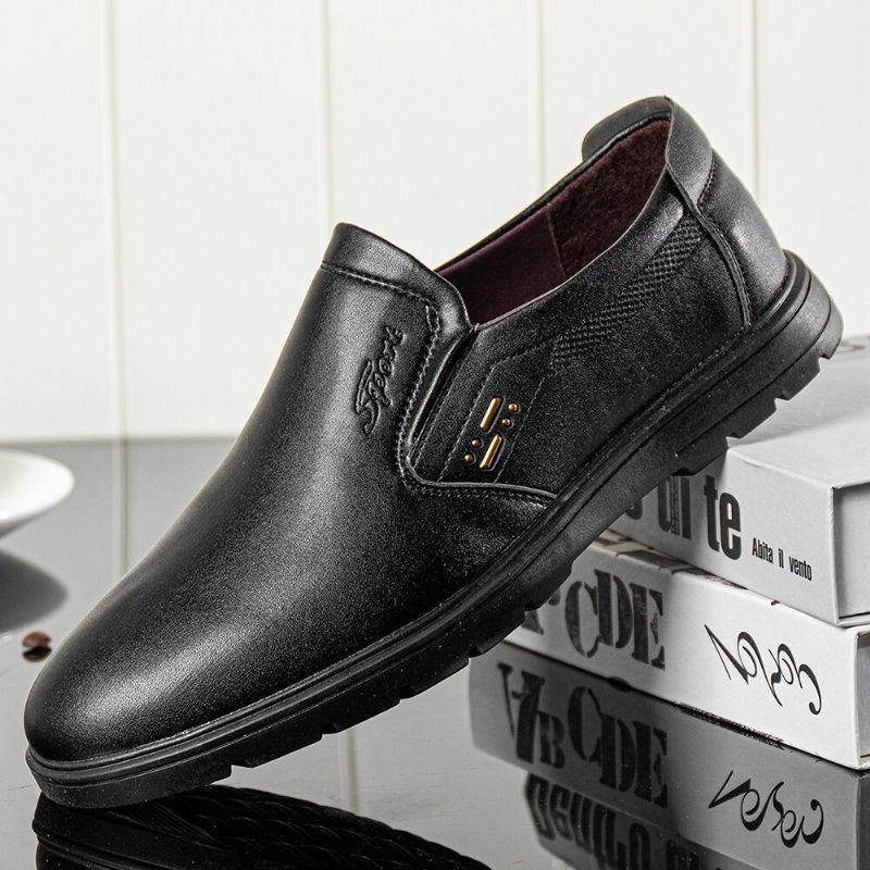 Herre Slip-on Letvægts Skridsikker Blød Comfy Business Casual Dress Sko
