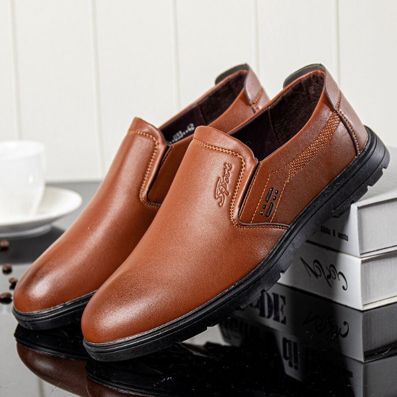 Herre Slip-on Letvægts Skridsikker Blød Comfy Business Casual Dress Sko