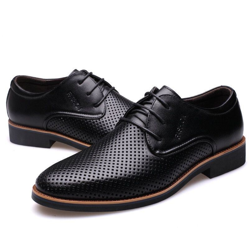 Mænds Mikrofiber Åndbar Udhulet Business Casual Oxfords