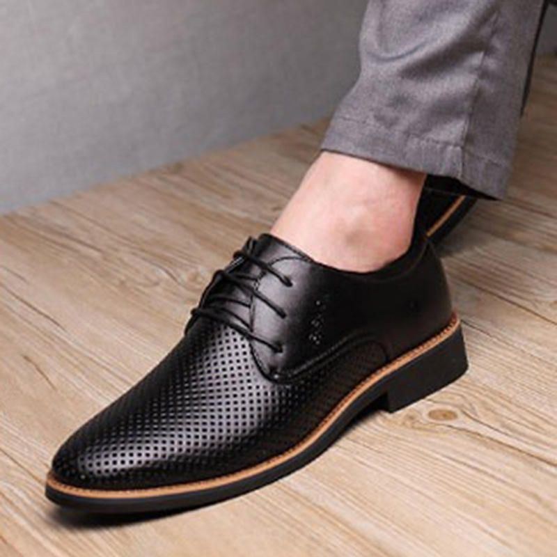 Mænds Mikrofiber Åndbar Udhulet Business Casual Oxfords