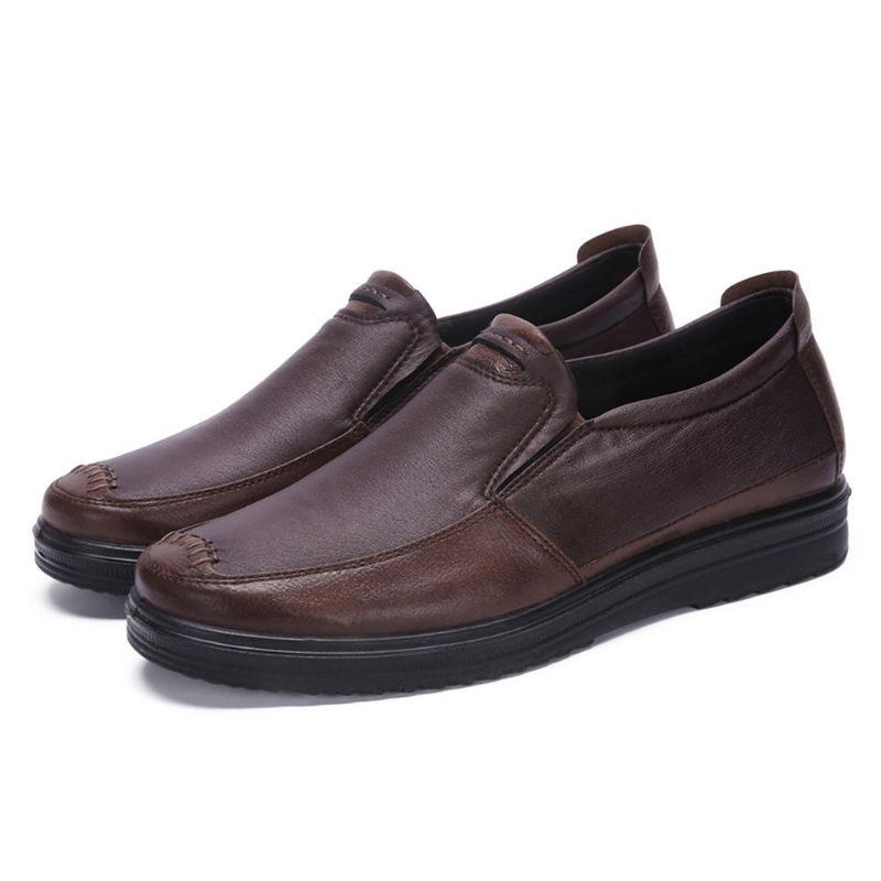 Mænds Mikrofiber Blød Sål Business Slip On Casual Oxfords