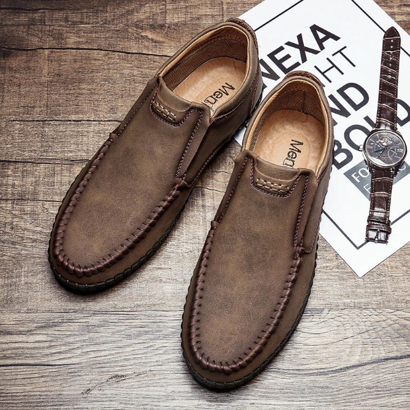 Retro-syninger Til Mænd Behagelig Blødt Læder Business Casual Oxfords