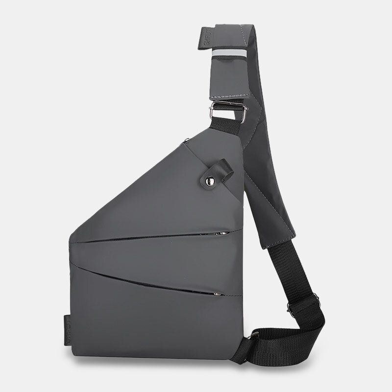 Herre Kunstlæder Multi-lommer Vandtæt Brysttaske Crossbody Taske