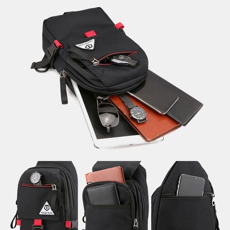 Herre Multifunktionstaske Vandtæt Casual Sling Crossbody-taske Skuldertaske Brysttaske