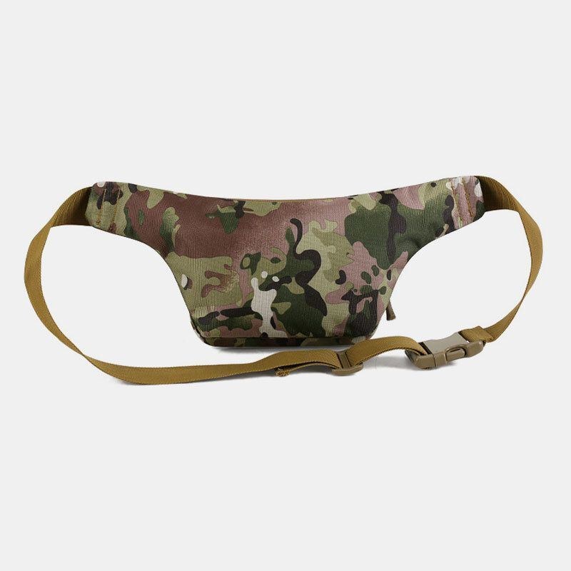 Herre Nylon Multi-bære Multi-lomme Udendørs Tactical Camouflage Ridning Taljetaske Skuldertaske Brysttaske