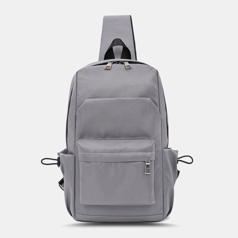Herre Oxford Brysttaske Med Stor Kapacitet Multi-lommer Crossbody Taske Skuldertaske