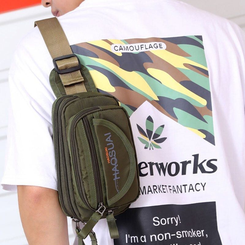 Herre Vandtæt Multi-pocket Camouflage Udendørs Brysttaske Bælte Taske Sling Bag