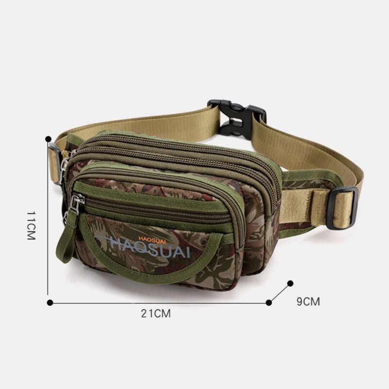 Herre Vandtæt Multi-pocket Camouflage Udendørs Brysttaske Bælte Taske Sling Bag