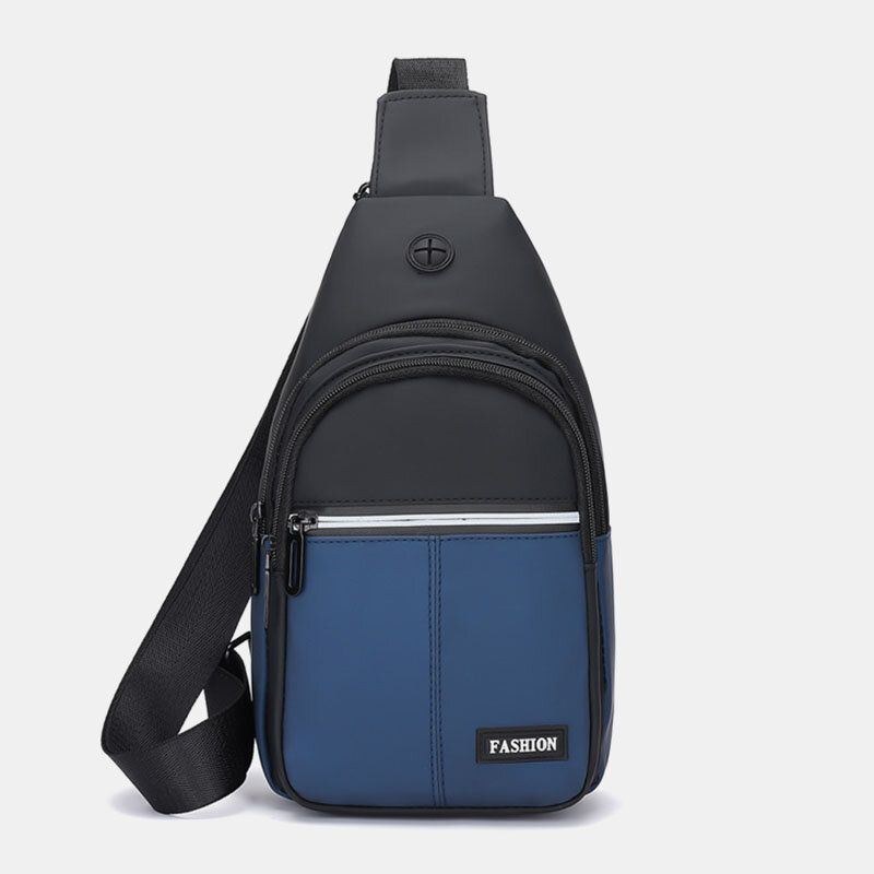 Herre Vandtæt Slidfast Brysttaske Casual Oxford Hovedtelefoner Hul Crossbody Tasker Skuldertaske