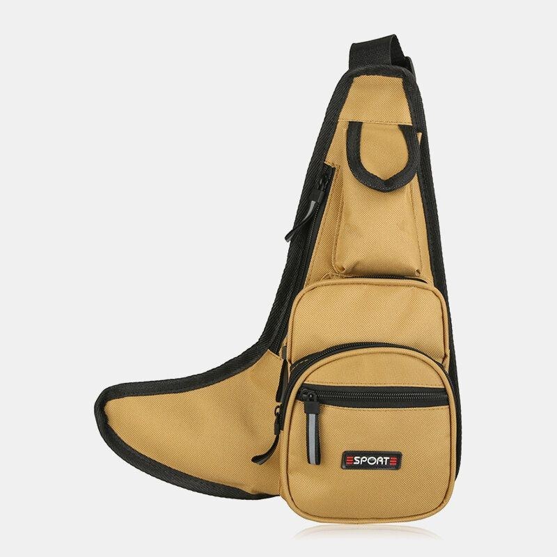 Unisex Mænds Multi-lomme Stilfuld Vintage Oxford Rejse Crossbody Taske Brysttaske Skuldertaske