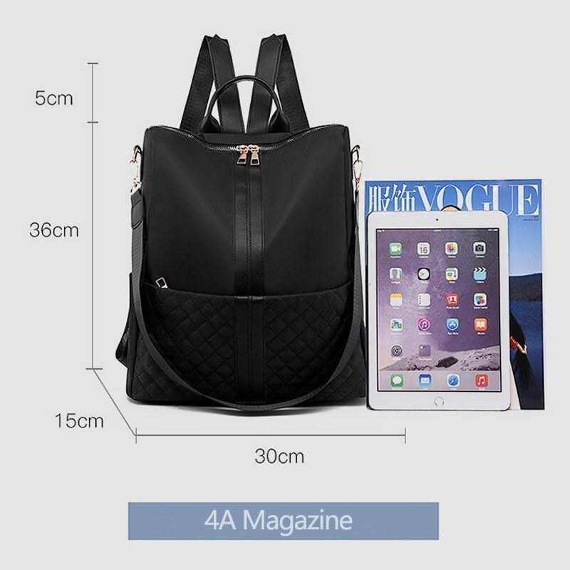Dame Casual Soild Strap Design Stor Kapacitet 14 Tommer Laptop Håndtaske Rygsæk