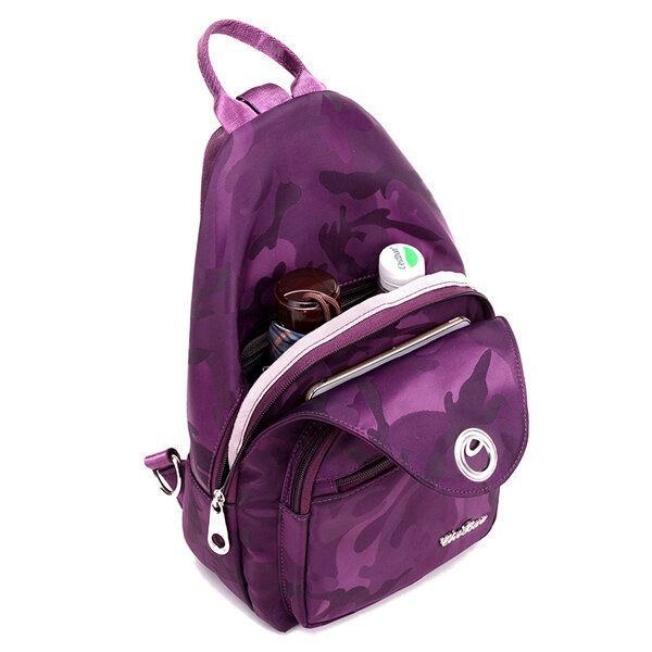 Dame Nylon Camouflage Rygsæk Piger Udendørs Sport Multifunktion Brysttasker Skuldertasker