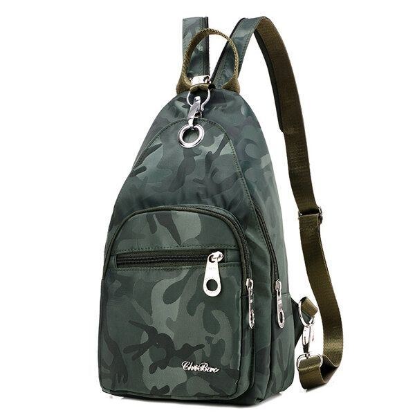 Dame Nylon Camouflage Rygsæk Piger Udendørs Sport Multifunktion Brysttasker Skuldertasker