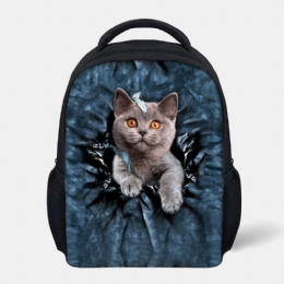 Dame Unisex Animal Creative 3d Tegneserie Sød Kat Afslappet Udendørs Lille Rygsæk Skoletaske