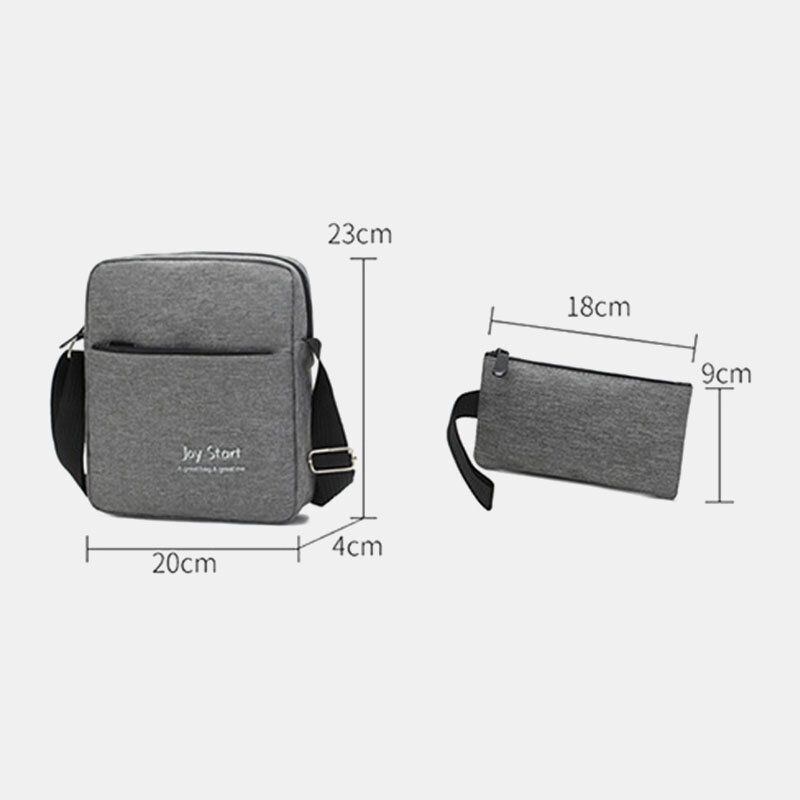Herre 3 Stk Nylon Usb-opladning Slidfast Mode Casual Laptop-taske Rygsæk Crossbody-taske Clutch-taske