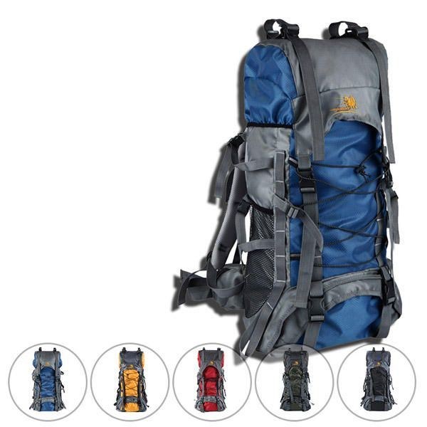 Herre 60l Outdoor Trekking Rygsæk Vandtæt Nylon Rejsetaske Campingtaske
