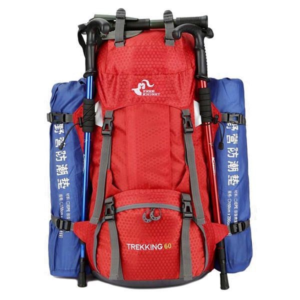 Herre 60l Outdoor Trekking Rygsæk Vandtæt Nylon Rejsetaske Campingtaske