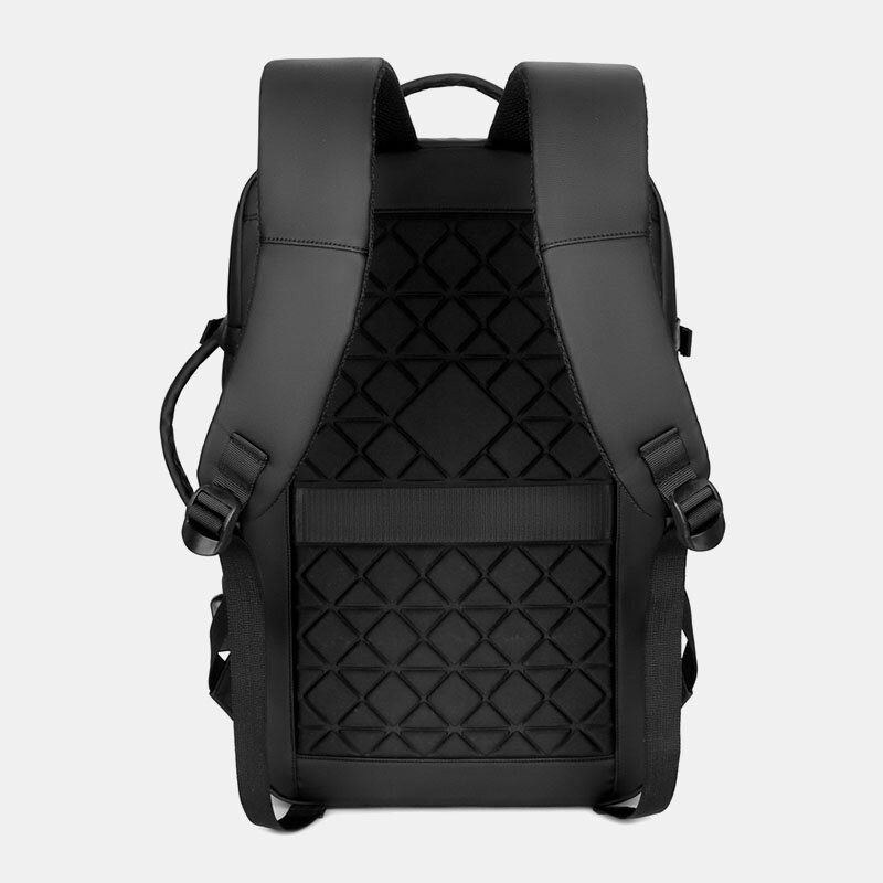 Herre Nylon Stor Kapacitet 14 Tommer Bærbar Taske Multi-lags Business Casual Rejserygsæk Med Usb-opladning