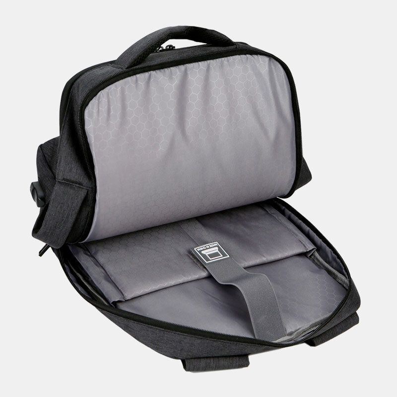 Herre Oxford 15.6 Tommer Usb-opladning Business Laptop Taske Rygsæk