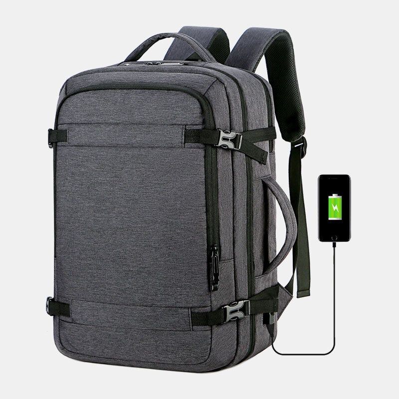 Herre Polyester 15.6 Tommer Usb-opladning Anti-tyveri Business Laptop-taske Rygsæk