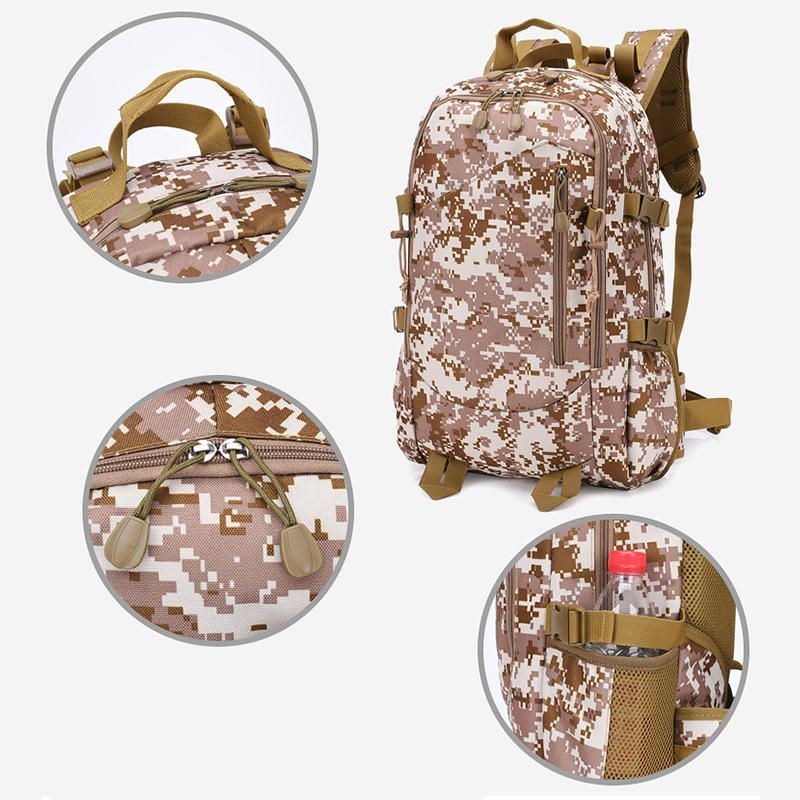 Herre Stor Kapacitet Vandtæt Nylon Camouflage Rygsæk Rejsetaske
