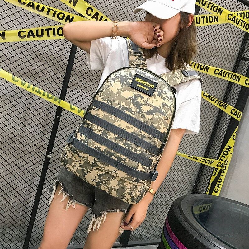 Herre Unisex Camouflage Oxford Cloth Student Skoletaske Fashion Game Trend Rygsæk