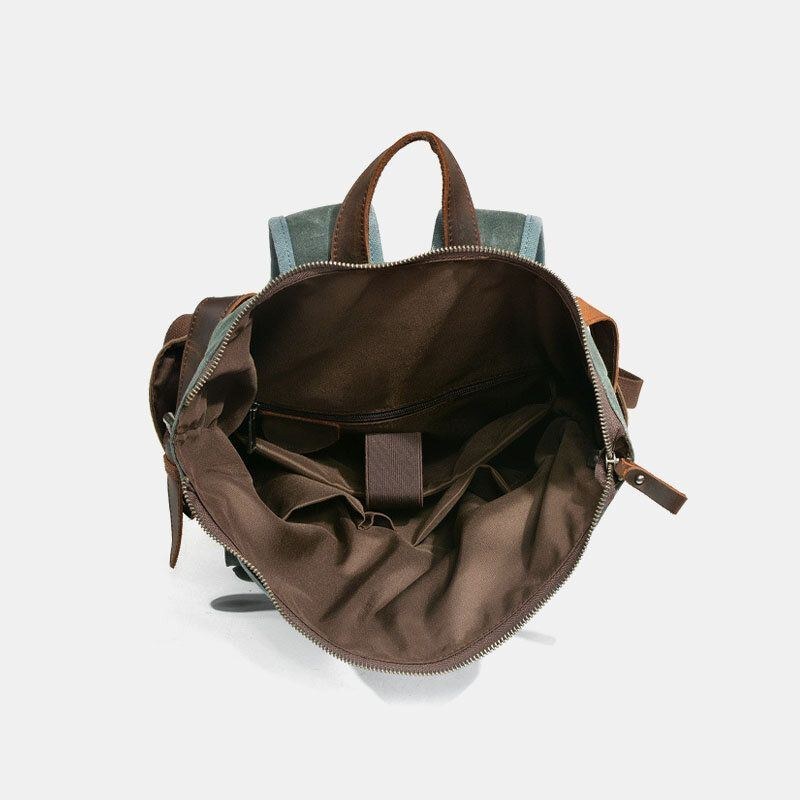Herre Vintage Canvas Travel Bag Vandtæt Rygsæk Sport Klatretaske