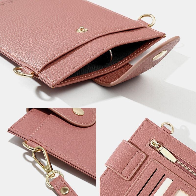 Dame 3 Kortpladser Solid Telefontaske Crossbody-taske Skuldertaske
