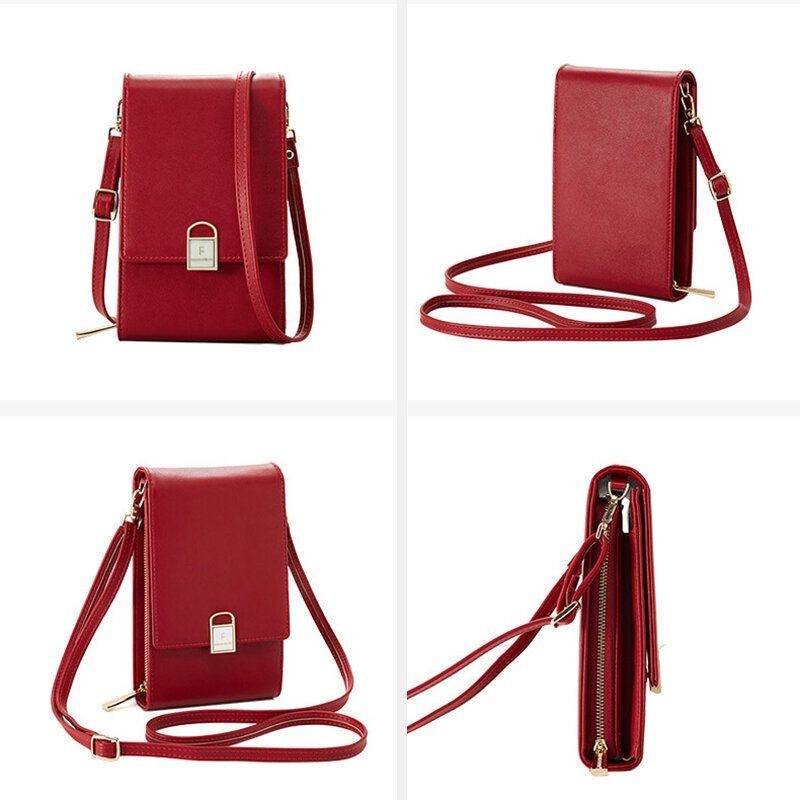 Dame 6.3 Tommer Telefon Solid Crossbody Taske Telefontaske