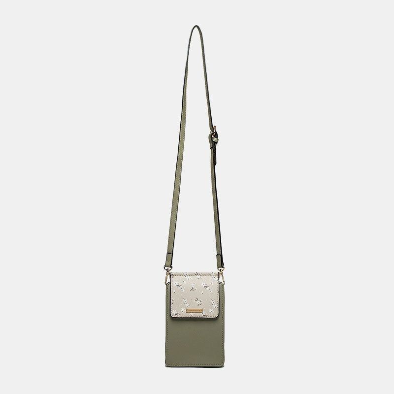 Dame 6.5 Tommer Telefonholder 6 Kortslot Floral Crossbody-taske