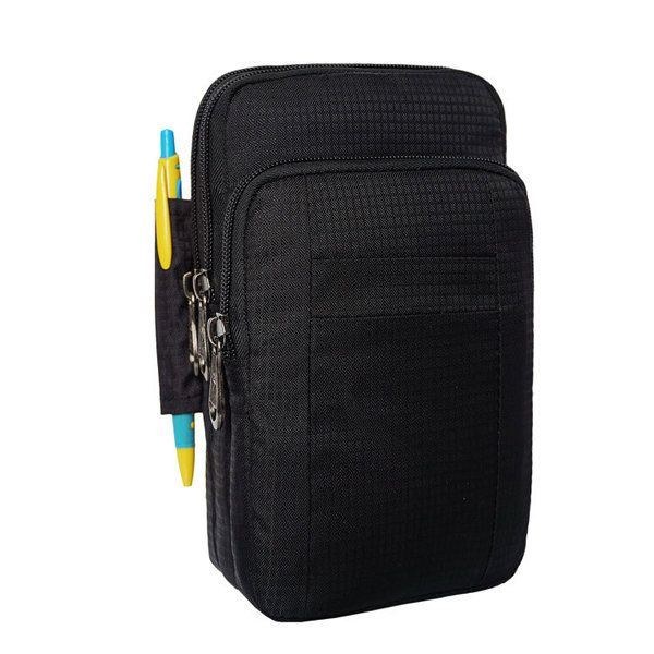 Dame 7 Tommer Mobiltelefon Vandtæt Nylon Crossbody Taske Udendørs Skulder Talje Taske Til Kvinde Mand
