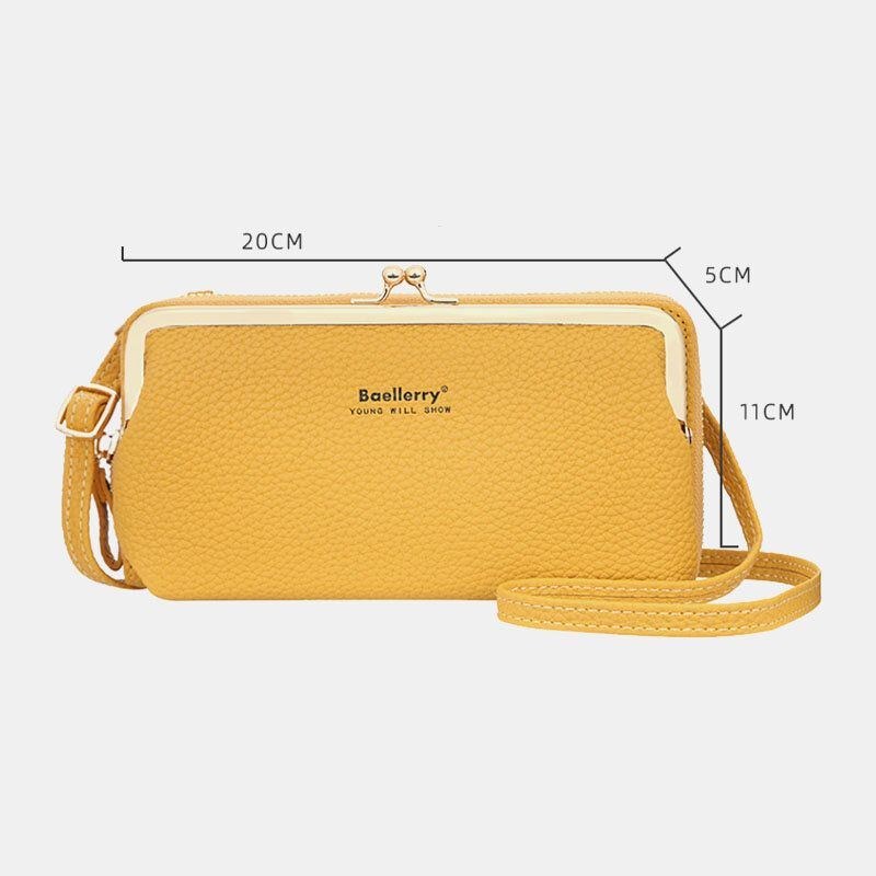 Dame 8 Kortpladser 6.5 Tommer Telefonholder Solid Telefontaske Tegnebog