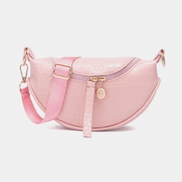 Dame Alligator Halvcirkel Sadeltaske Crossbody Taske Fritid Brysttaske