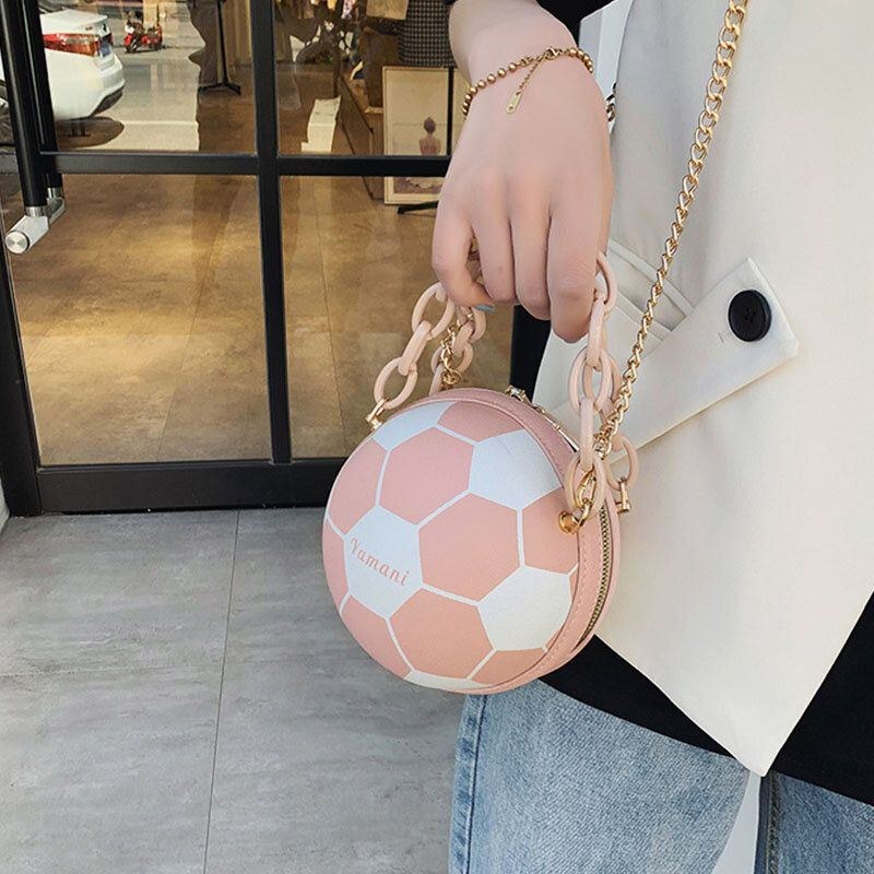 Dame Basketball Fodbold Kæder Håndtaske Crossbody Taske Skuldertaske