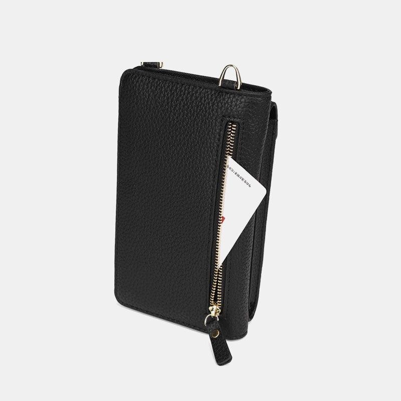 Dame Berøringsskærm 6.3 Tommer Telefonholder 10 Kortslot Nitte Crossbody Taske Tegnebog