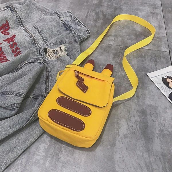 Dame Canvas Hip-hop Tegneserieform Skuldertaske Telefontaske