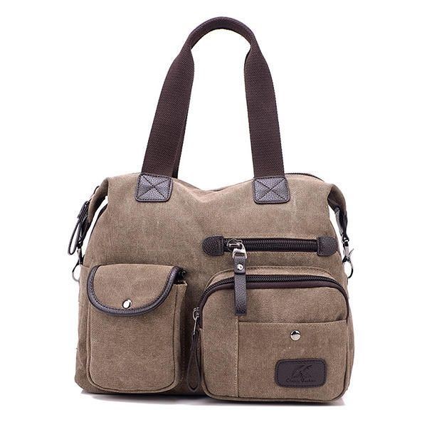 Dame Canvas Stor Kapacitet Sports Travel Crossbody Taske