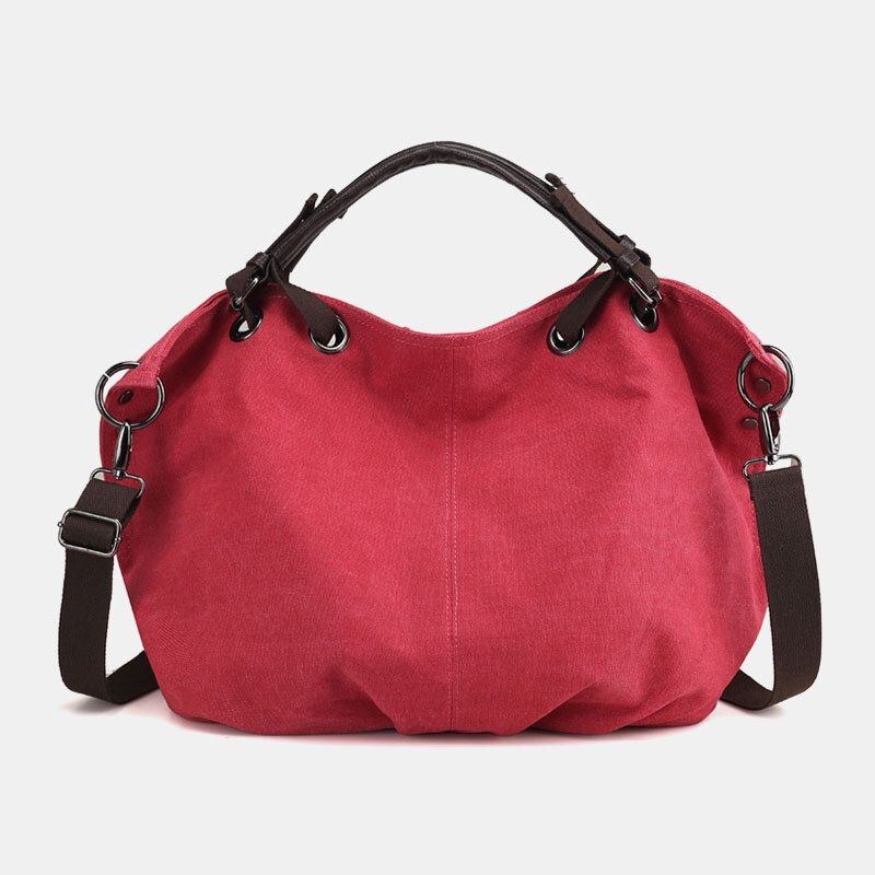 Dame Canvas Vintage Håndtaske Skuldertaske Til Udendørs