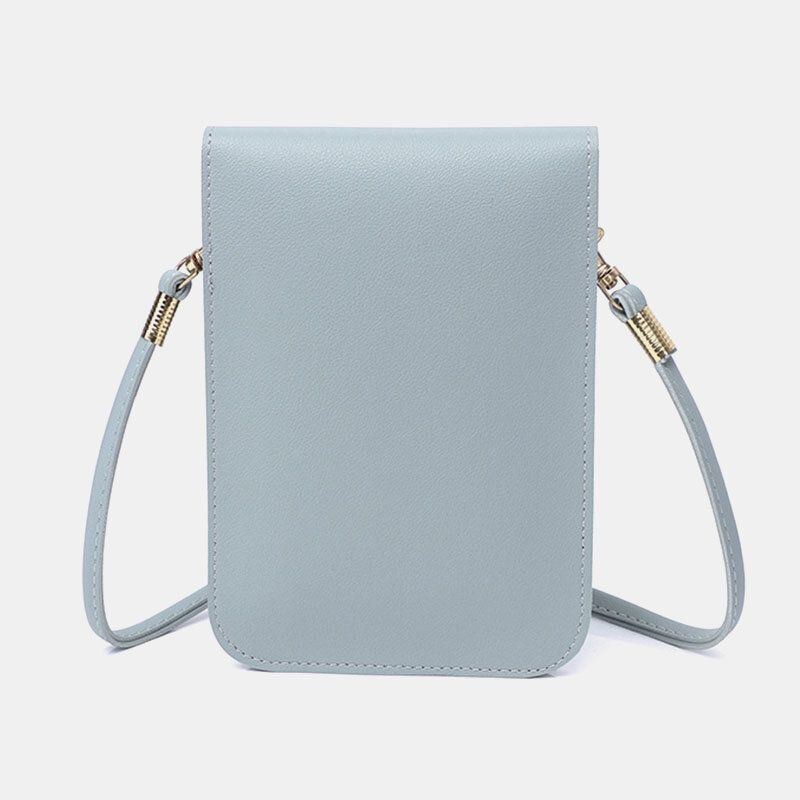 Dame Casual Flower Printed 6.3 Tommer Telefontaske Mini Skuldertaske Crossbody Taske