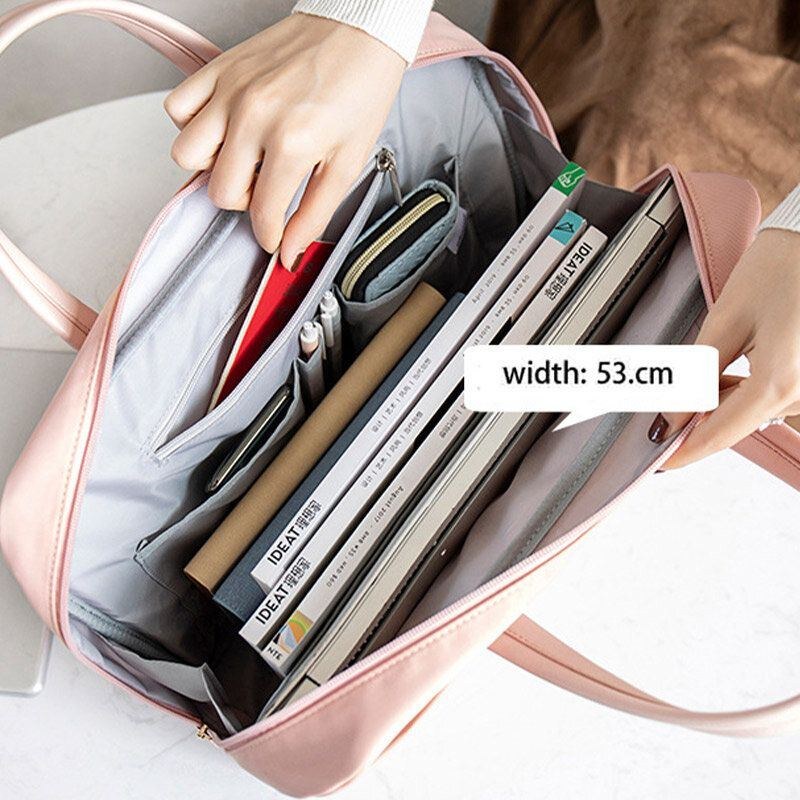 Dame Enkel 13.3/14/15.6 Tommer Crossbody-taske Til Bærbar Computer Med Flere Rum Anti-tyveri Letvægts Håndtaske