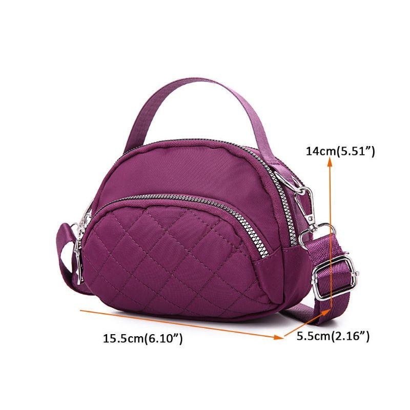 Dame Fritid Vandtæt Multi-pocket Plaid Crossbody Taske Skuldertaske