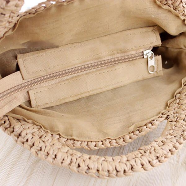 Dame Halm Kantine Lys Crossbody Taske Telefon Taske Strandtasker