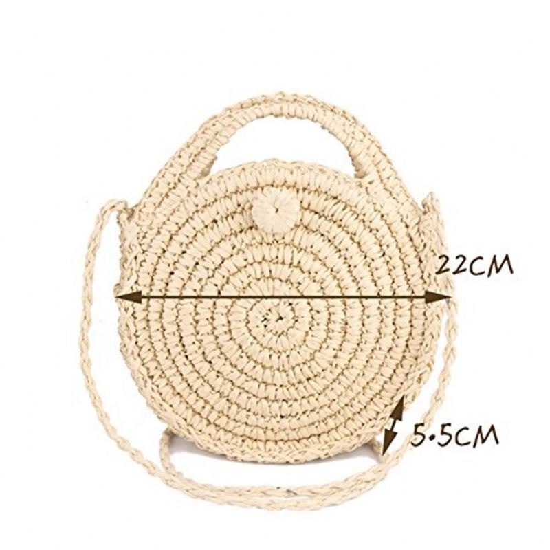Dame Halm Kantine Lys Crossbody Taske Telefon Taske Strandtasker