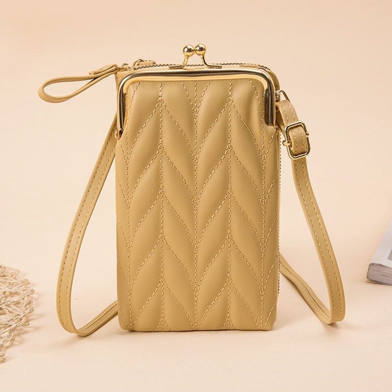 Dame Imiteret Læder Fashion Multifunktion Vandtæt Crossbody-taske Kort Telefontaske