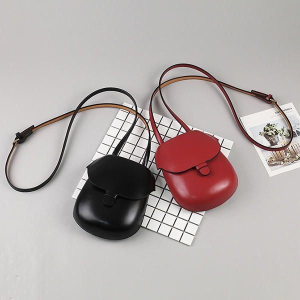 Dame Imiteret Læder Skaltaske Fritids Skuldertaske Bucket Bag Crossbody Taske Telefontaske