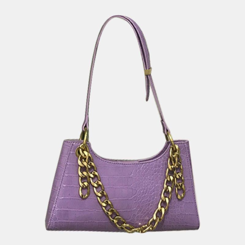 Dame Krokodillemønster Elegant Kæde Skuldertaske Crossbody Taske