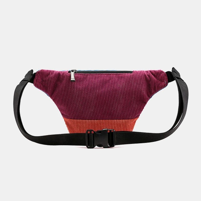 Dame Mænd Mode Flerfarvet Taljetaske Skuldertaske Brysttaske Crossbody-taske Med Hovedtelefonport