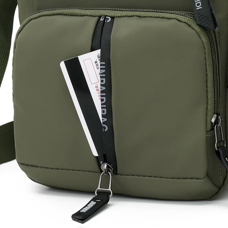 Dame Mænd Oxford Cloth Multi-lomme Stor Kapacitet Flerlag Vandtæt Crossbody Taske Skuldertaske