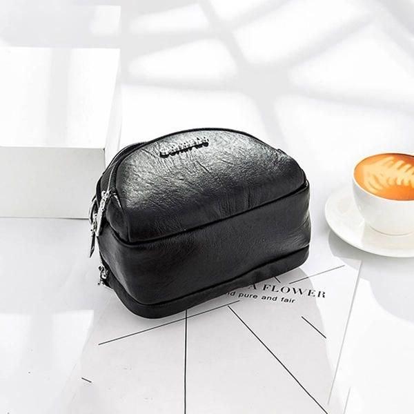 Dame Mini-telefontaske I Imiteret Læder Multi-slot Retro Crossbody-taske